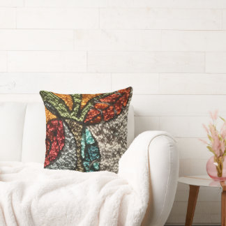Coussin conception de poinçonnage à l'aiguille automne con