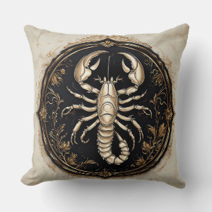 Coussin Conception de scorpion complexe avec des accents o