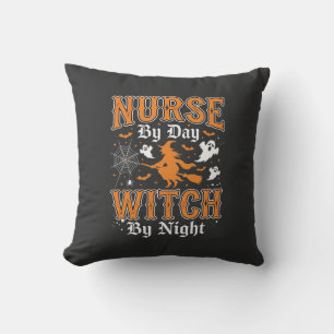 Coussin Conception de sorcière infirmière Halloween (2)