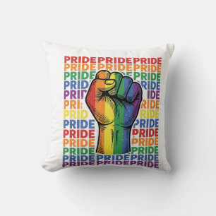 Coussin Conception de T-shirt arc-en-ciel Vintage Pride Ra