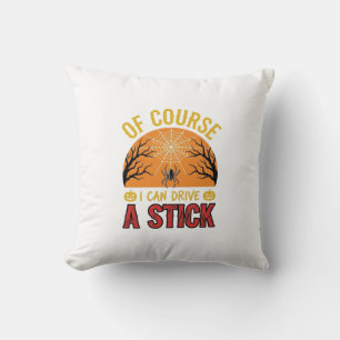 Coussin Conception de T-shirt drôle d'Halloween avec une a