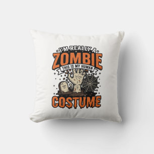 Coussin Conception de T-shirt Halloween Costume Zombie Vin