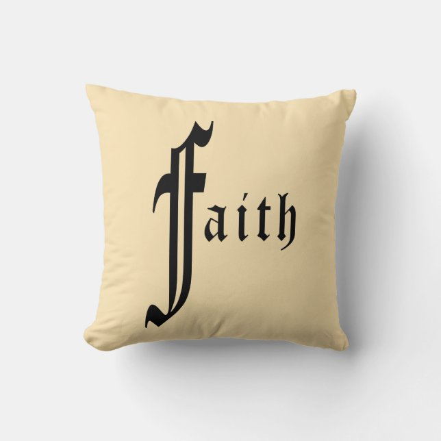 Coussin Conception de typographie de foi (Recto)