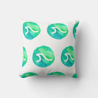 Coussin Conception de vague verte