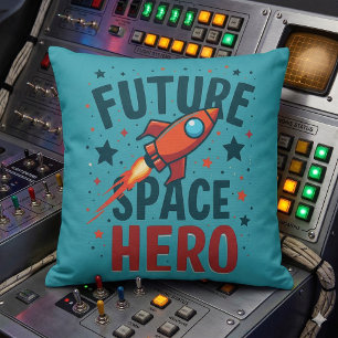Coussin Conception de vaisseau spatial rétro de héros de l
