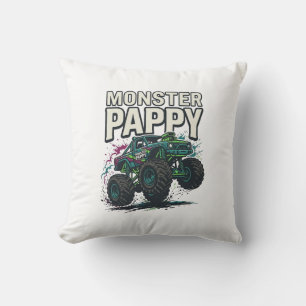 Coussin Conception de vecteur vintage de camion monstre Pa