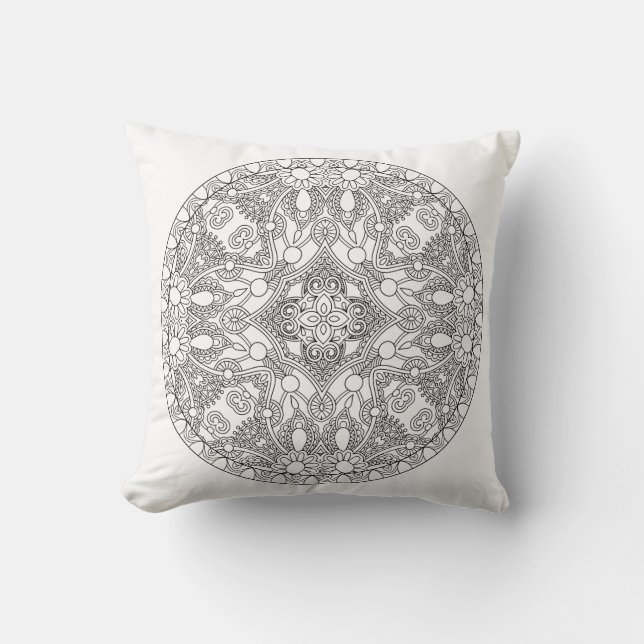 Coussin Conception de Zendala (Recto)