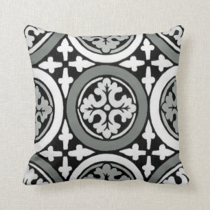 Coussin Conception décorative de tuile de rosette de la