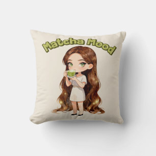 Coussin Conception d'esthétique de l'humeur Matcha Vibes d