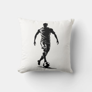 Coussin Conception d'homme de football avec ballon.