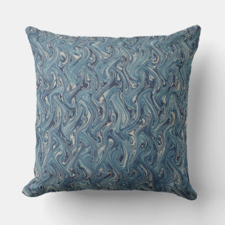 Coussin Conception d'ondulation bleue