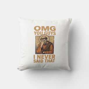 Coussin Conception drôle de citation religieuse vintage fa