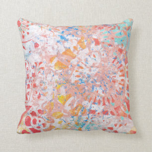 Coussin Conception faite main florale d'abrégé sur orang