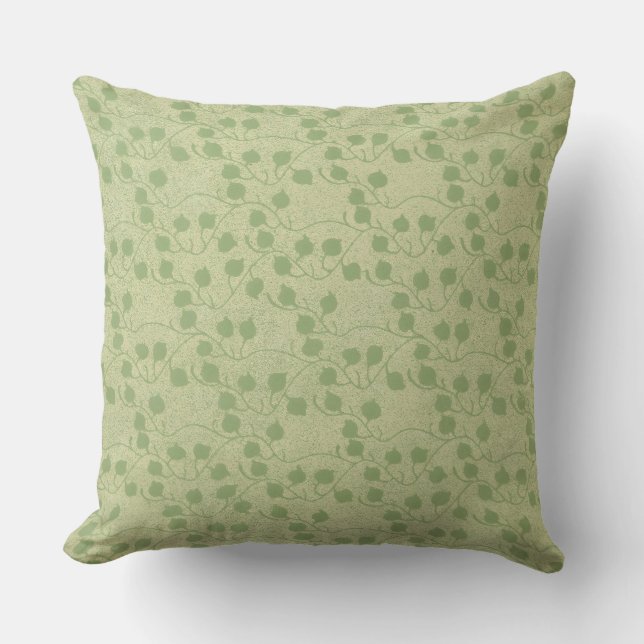 Coussin Conception feuille verte serene (Recto)