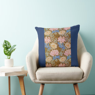 Coussin Conception florale audacieuse de William Morris