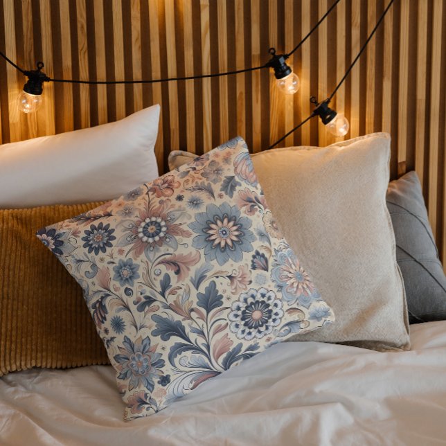 Coussin Conception Florale Bohème – Style Boho Vibrant (Créateur téléchargé)
