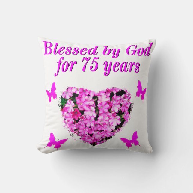 COUSSIN CONCEPTION FLORALE DE 75E ANNIVERSAIRE (Recto)