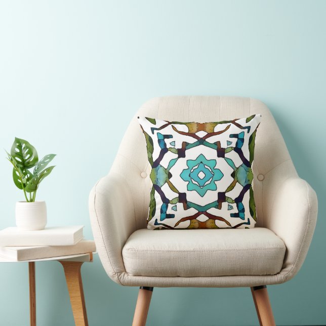 Coussin Conception géométrique Boho Abstraite 304 (Chaise)