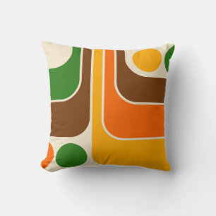 Coussin Conception géométrique de style rétro des années 1