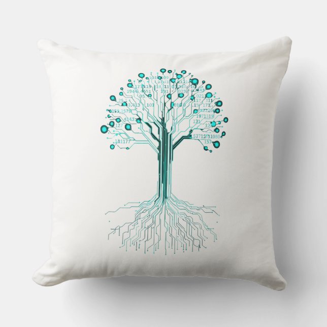 Coussin Conception Graphique de Programmation de Codage Bi (Recto)