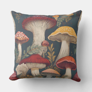 Coussin Conception Motif de champignons Whimsical