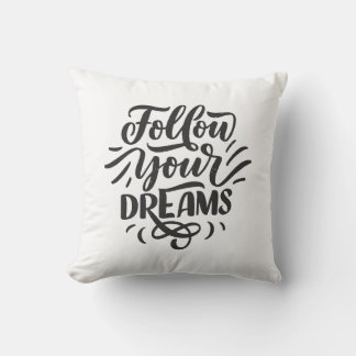 Coussin Conception Motivationnelle Lettrée À La Main