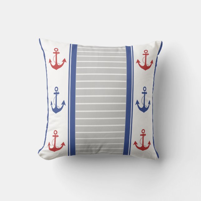 Coussin Conception nautique de rayure (Recto)