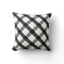 Conception noire et blanche de plaid