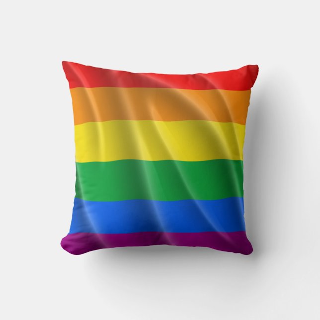 COUSSIN CONCEPTION ONDULEUSE DE DRAPEAU DE GAY PRIDE (Recto)