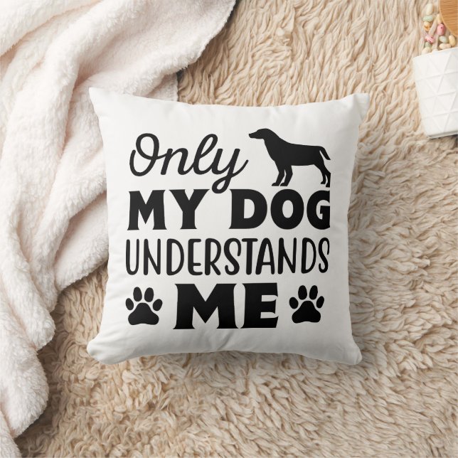 Coussin Conception personnalisée de devis de chien drôle (Couverture)