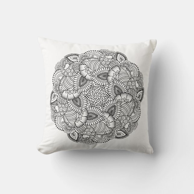 Coussin Conception ronde de griffonnage (Recto)