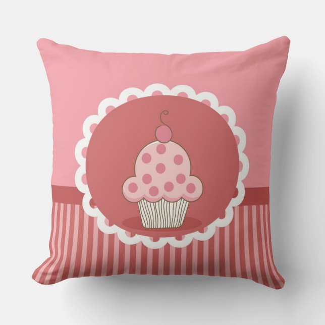 Coussin Conception rose de petit gâteau (Recto)