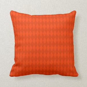 Coussin Conception rouge et orange de diamant