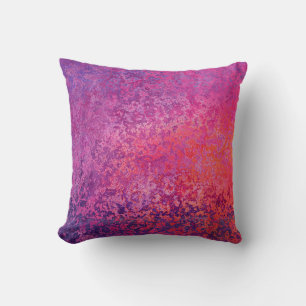 Coussin Conception texturée Abstraite en rose et violet