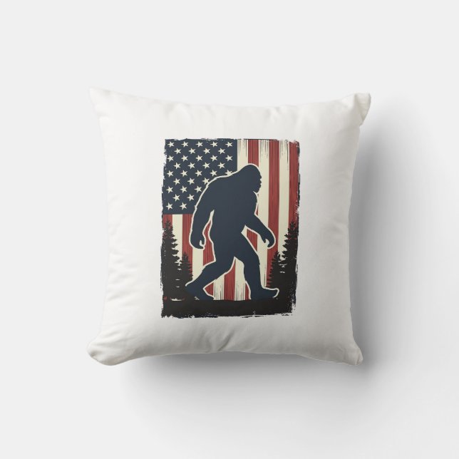 Coussin Conception vectorielle de forêt de drapeau américa (Recto)