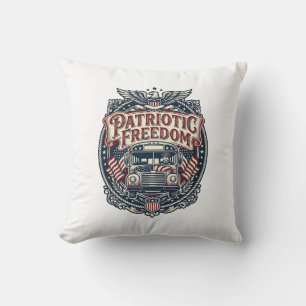 Coussin Conducteur de bus scolaire patriotique
