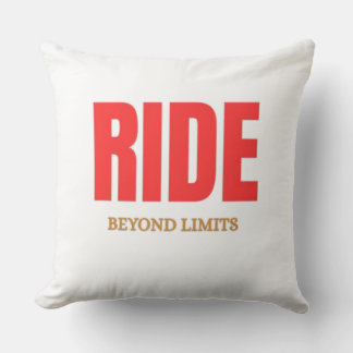 Coussin Conduire au-delà des limites – Typographie motivan