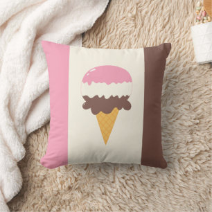Coussin Cône de crème glacée napolitaine