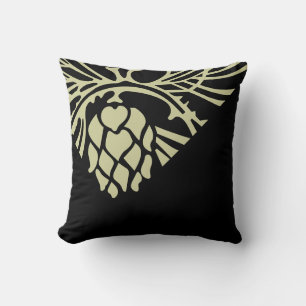 Coussin cône de pin noir et sauge
