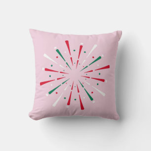 Coussin Confettis de célébration vibrants, Feux d'artifice