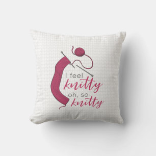 Coussin Confiture De Framboise Je Me Sens Knitty, Oh So Kn