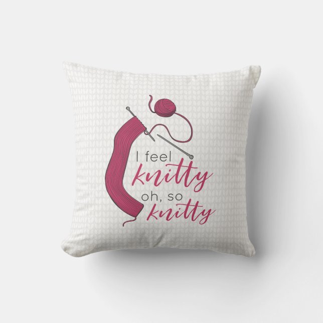 Coussin Confiture De Framboise Je Me Sens Knitty, Oh So Kn (Recto)