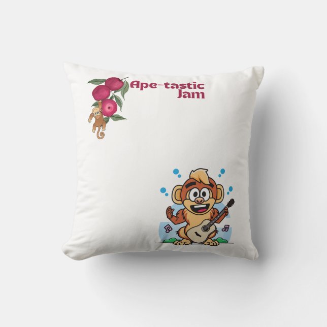 Coussin Confiture pré-plastique : Musique pour les Sauvage (Recto)