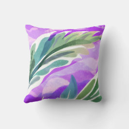 COUSSIN CONGÉ VERT AVEC ARRIÈRE - PLAN PURPLE