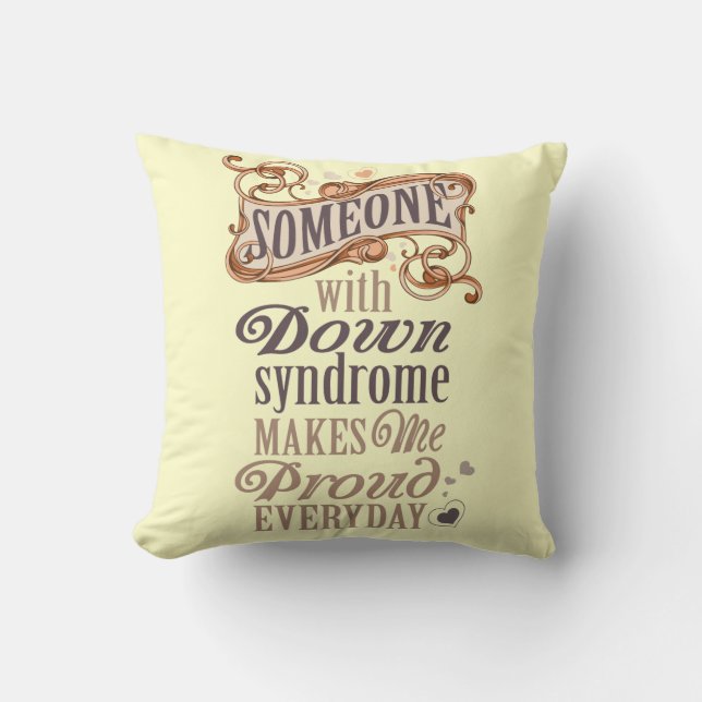 Coussin Conscience de syndrome de Down (Recto)