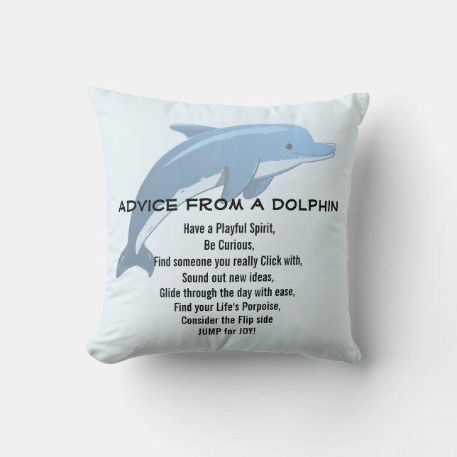 Coussin Conseil d'un dauphin (Recto)