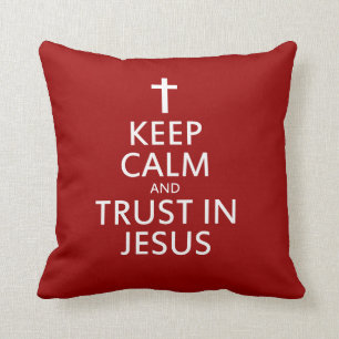 Coussin Conserver le calme et la confiance en Jésus