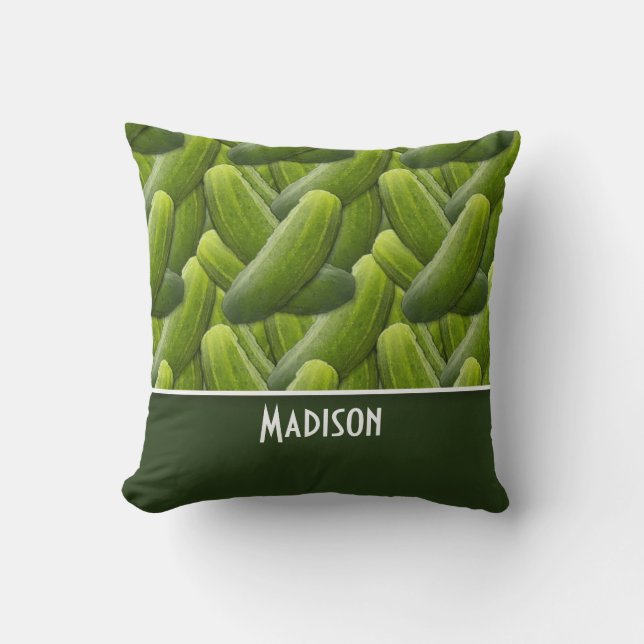 Coussin Conserves au vinaigre ; Motif de conserves au (Recto)
