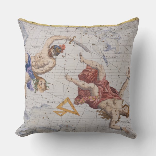 Coussin Constellation de Perseus et d'Andromeda, de 'Atla (Recto)