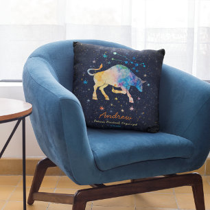 Coussin Constellation du Taureau Zodiaque Galaxie d'étoile